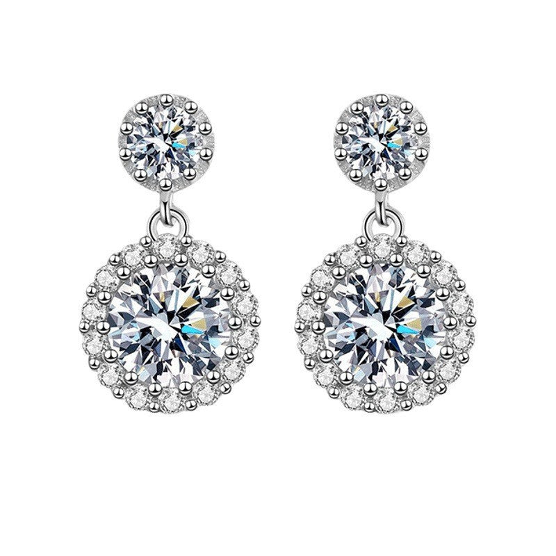 925 Sterling Silver Moissanite Earrings