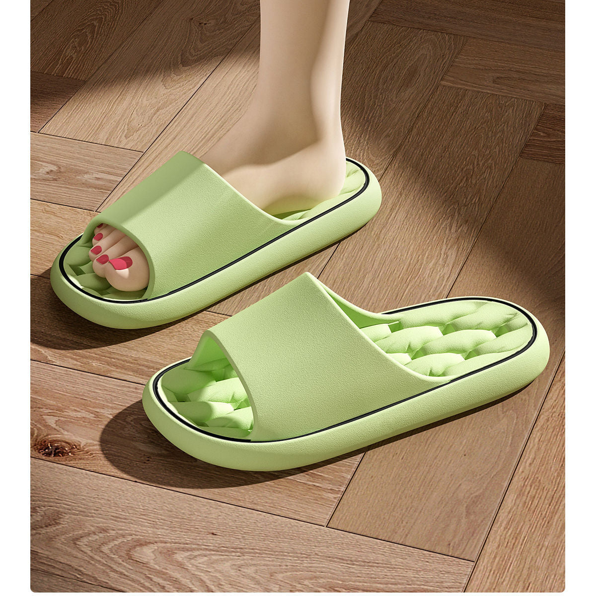 Cloud Slippers for Women and Men, Pillow House Slippers Shower Shoes Indoor Slides Bathroom Sandals, Ultimate Comfort, Lightweight, Thick Sole, Non-Slip, Easy to Clean