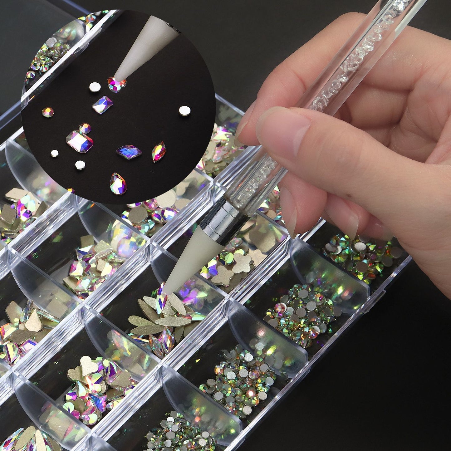 High Quality Bulk Multi-Size & Multi-Color Nail Art Rhinestones - Perfect for Professionals and DIY