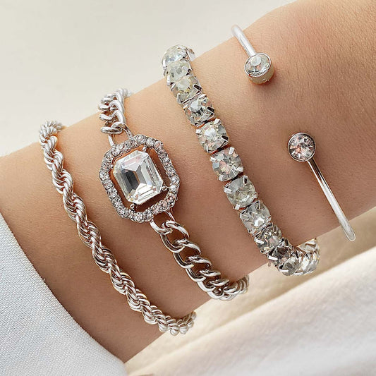 (Stainless)Set of 4 Bracelets
