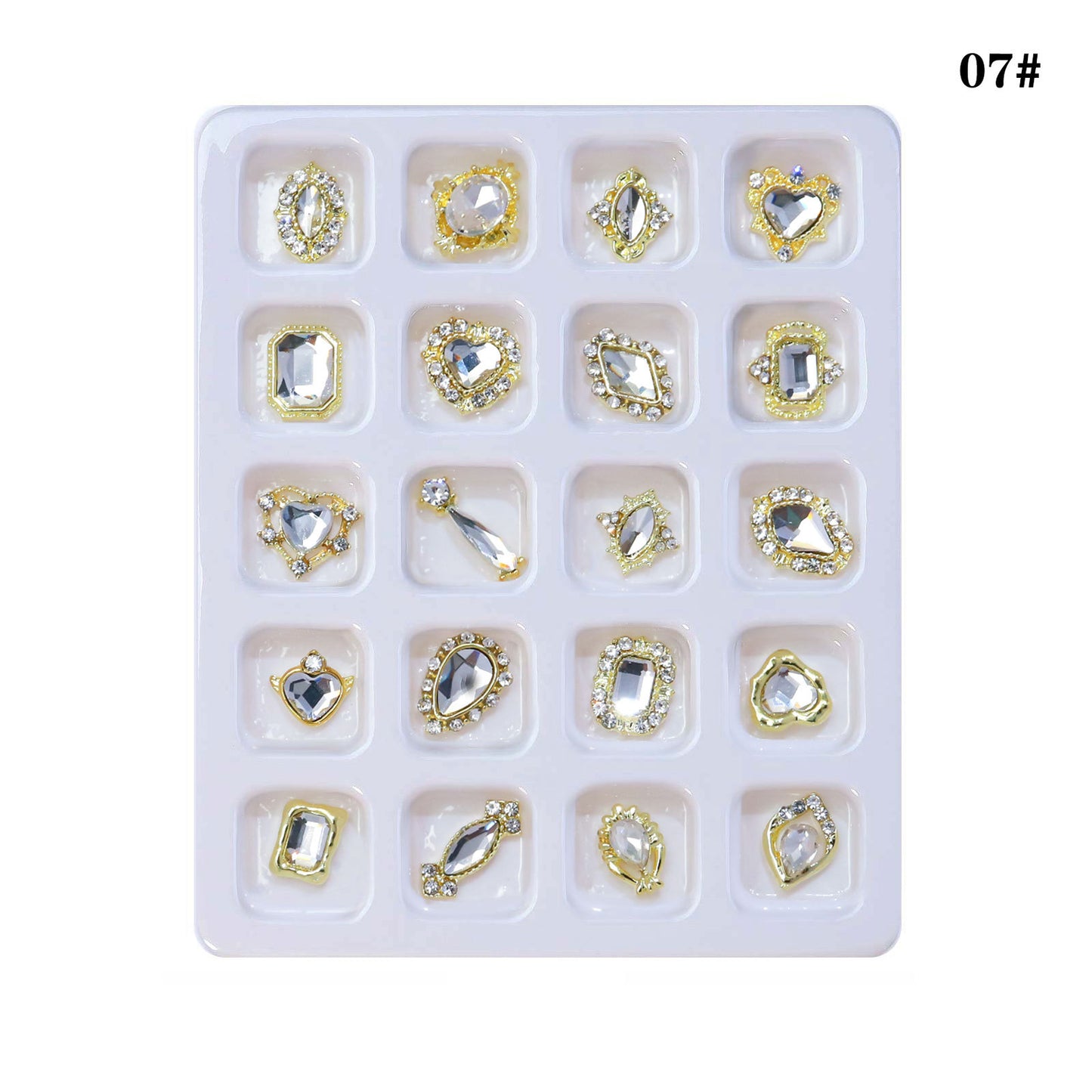 Luxury 3D Gems for Nails (12 Different Colors, 20 different gems for each color)