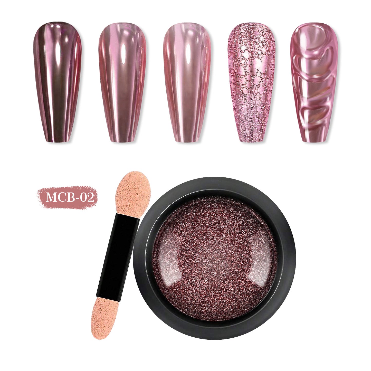 20 Jars Chrome Nail Powder with 20 Brushes Nail Art Glitter Decoration Metallic Mirror Effect