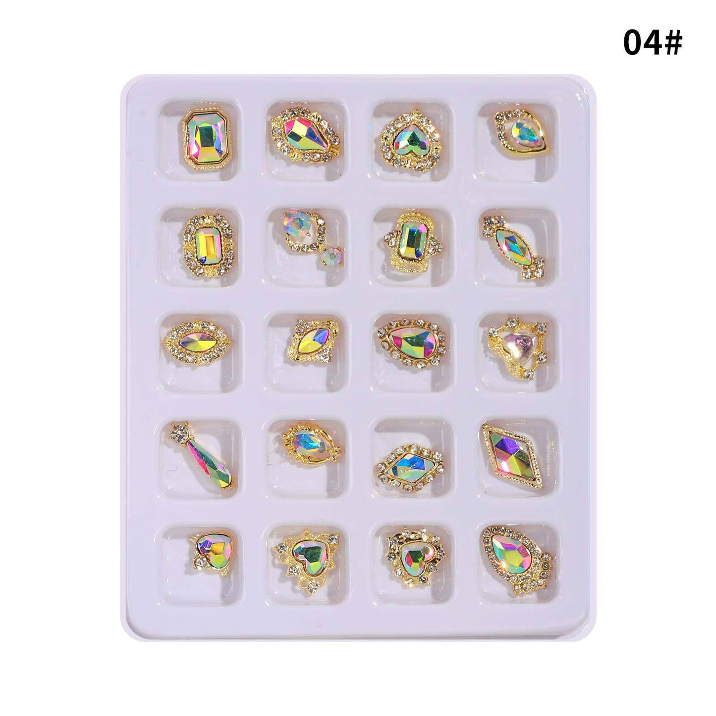 Luxury 3D Gems for Nails (12 Different Colors, 20 different gems for each color)