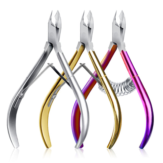 Professional Cuticle Cutter Stainless Steel Cuticle Nippers with Sharp Blades and Double Spring Cuticle Clippers - Nail Cuticle Trimmer Tool for Manicure & Pedicure Beauty at Home/Spa/Saloon