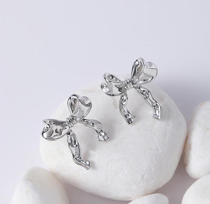(Stainless)Elegant Butterfly Bow Earrings