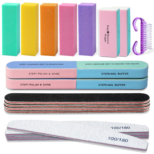 18-Piece Nail Filing & Buffing Kit – Your All-in-One Solution for Perfect Nails