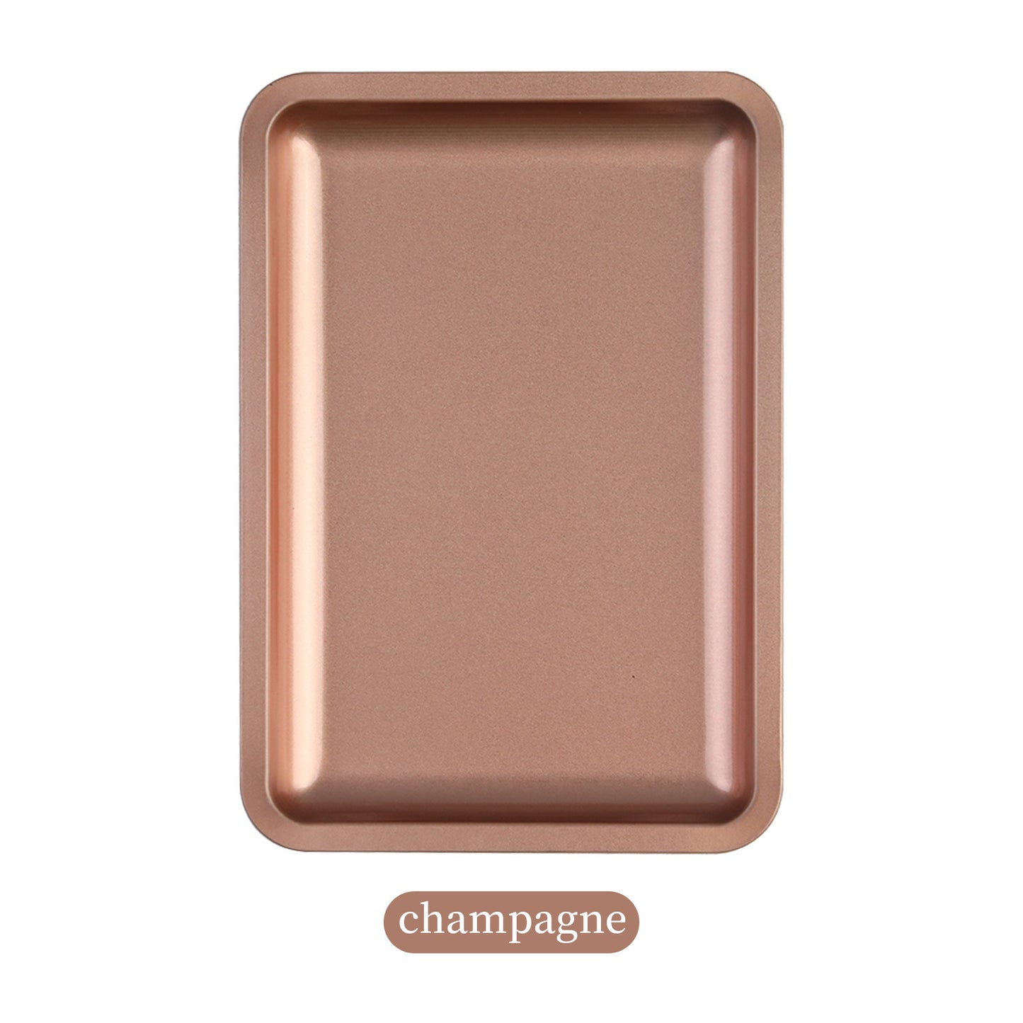 Square Stainless Steel Tray for Nail Art Tools, Jewelry, and Cosmetics Storage Metal Organizer Plate