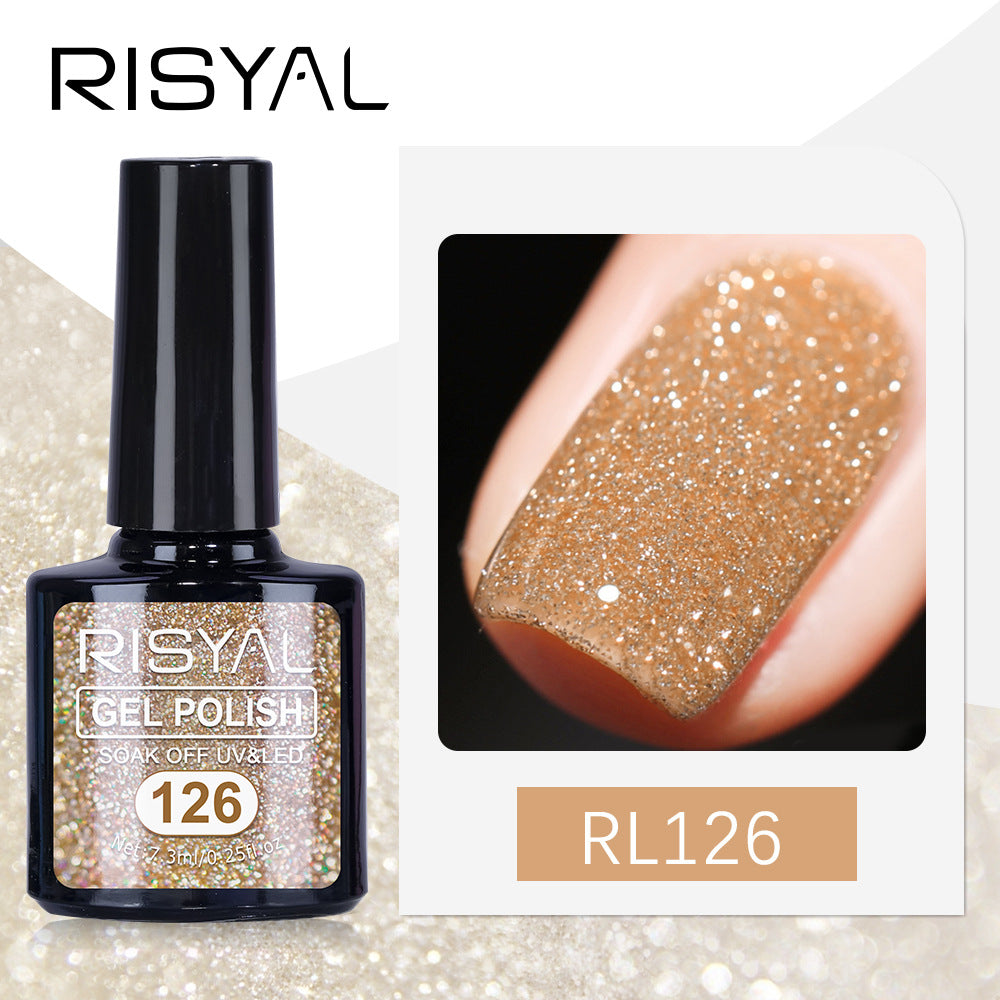 7.3ml Diamond Gel Nail Polish with 12 Different Color, Reflective Glitter Gel Polish, Sparkly Shiny Gel Nail Art Varnish Manicure Kit, Soak Off LED Lamp