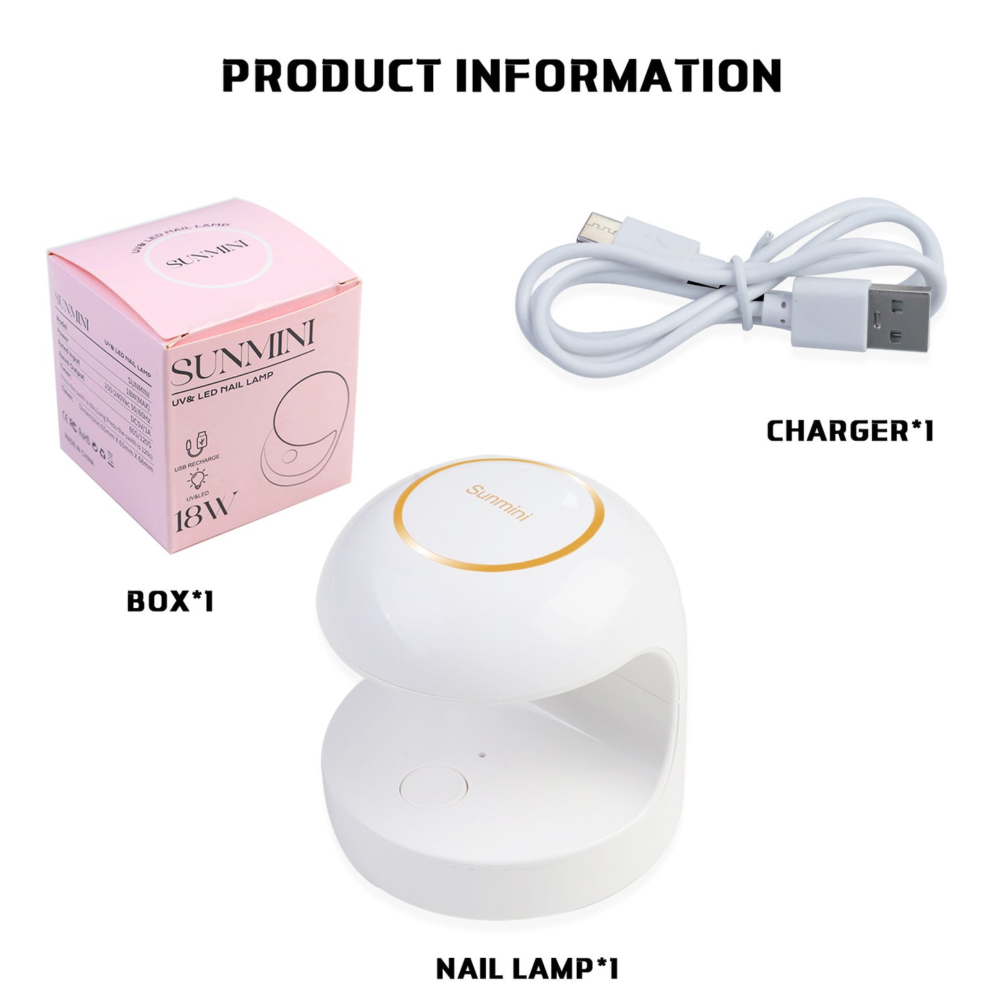 18W Mini UV Light for Nails, UV Nail Lamp, Nail Light for Gel Nails with 2 Timers for Fast Nail Extension, LED Nail Lamp, Portable USB Nail Dryer