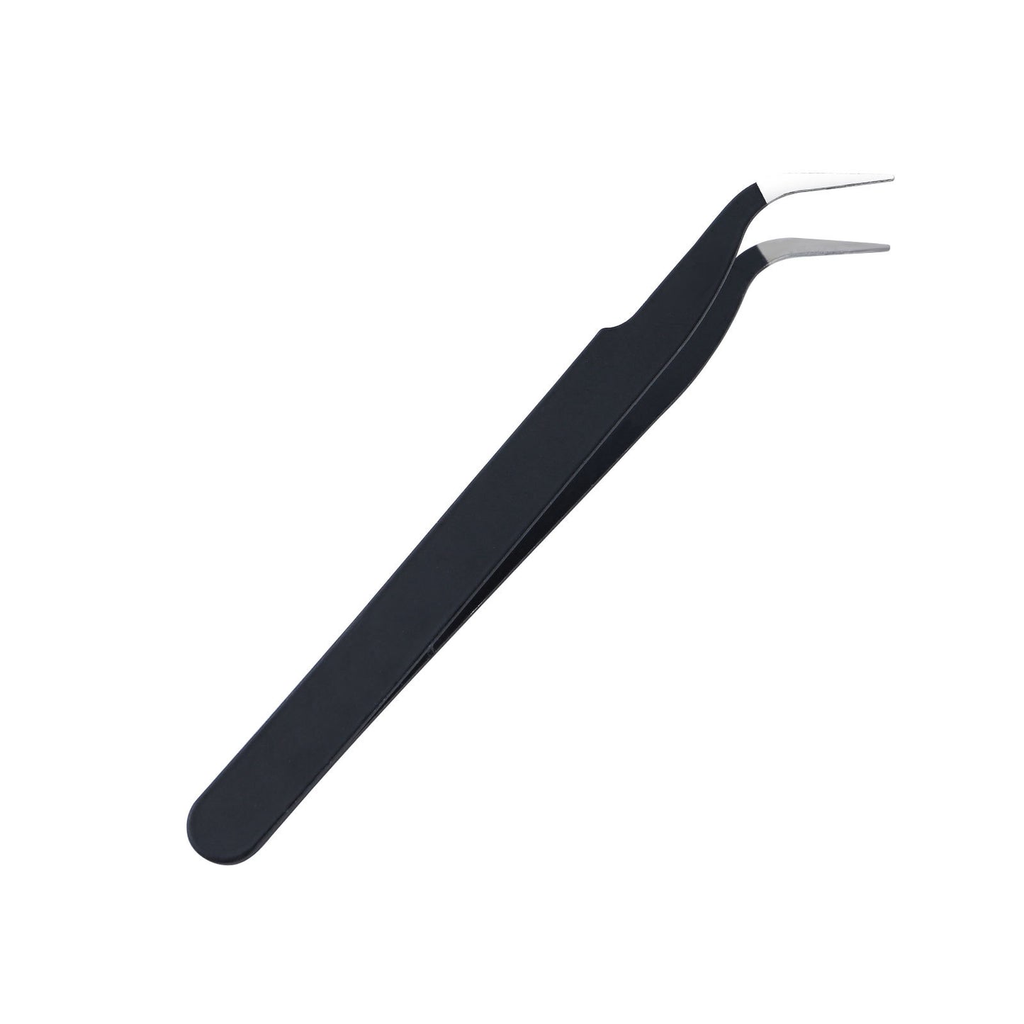 Double Ended Nail Art Tweezers, Stainless Steel Sticker Tweezers with Silicone Pressing Head