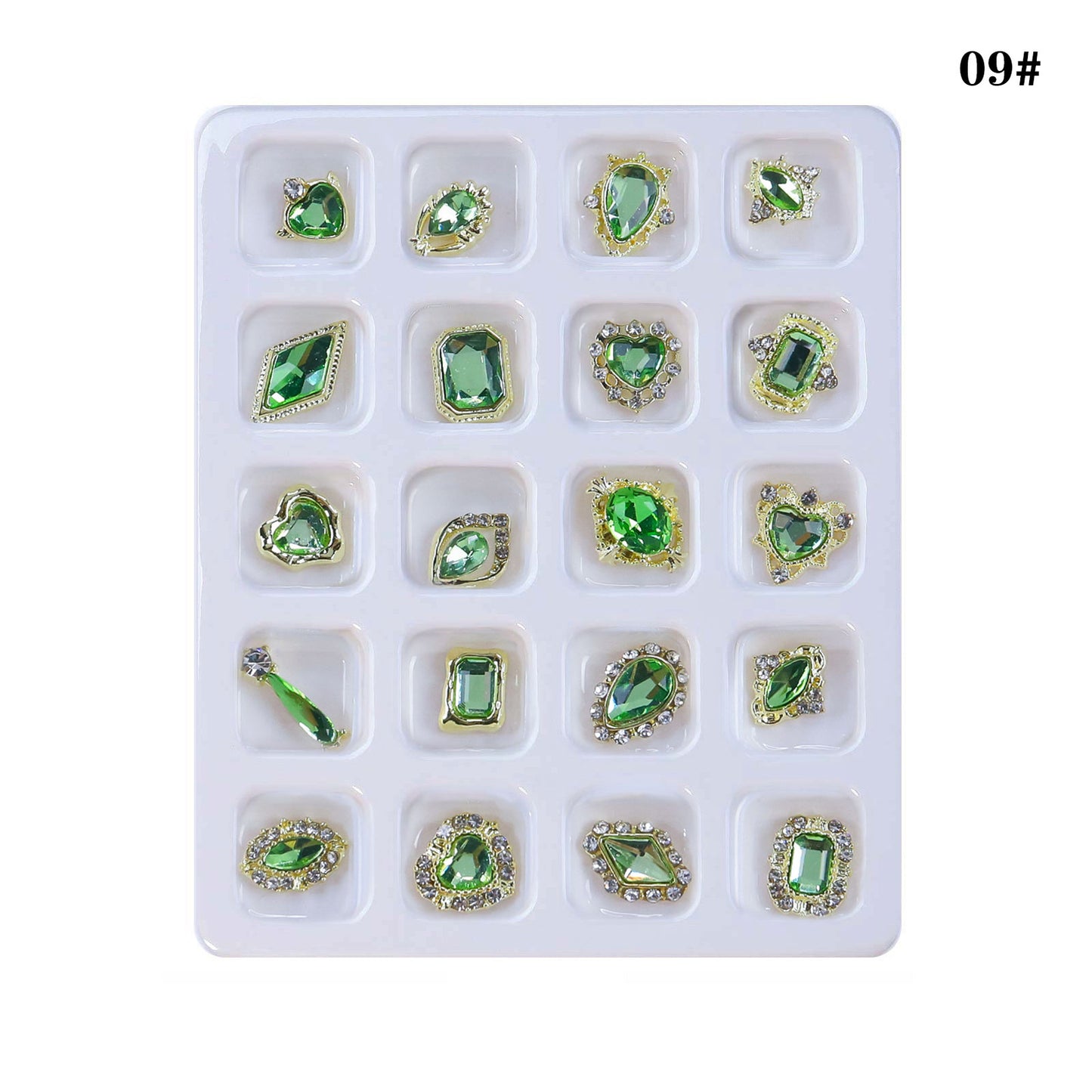 Luxury 3D Gems for Nails (12 Different Colors, 20 different gems for each color)