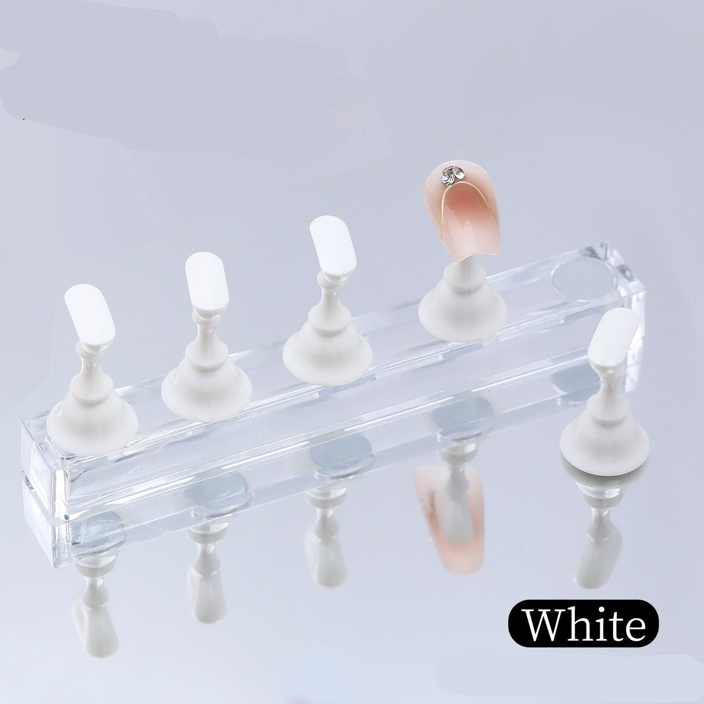 5 PCS Magnetic Nail Tips Practice Holders with Nail Stand Acrylic Nail Art Display Stand