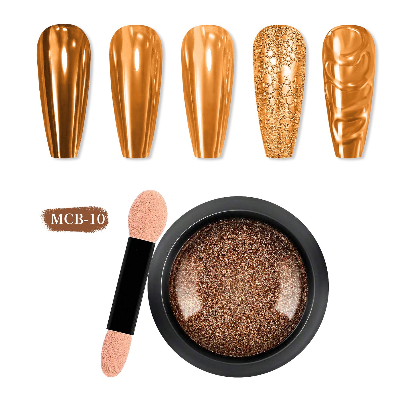 20 Jars Chrome Nail Powder with 20 Brushes Nail Art Glitter Decoration Metallic Mirror Effect