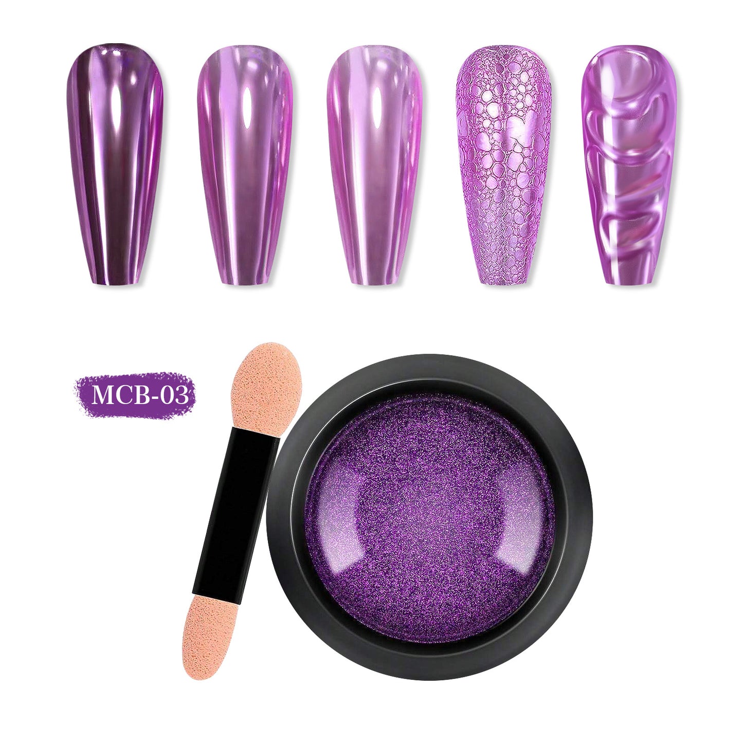20 Jars Chrome Nail Powder with 20 Brushes Nail Art Glitter Decoration Metallic Mirror Effect