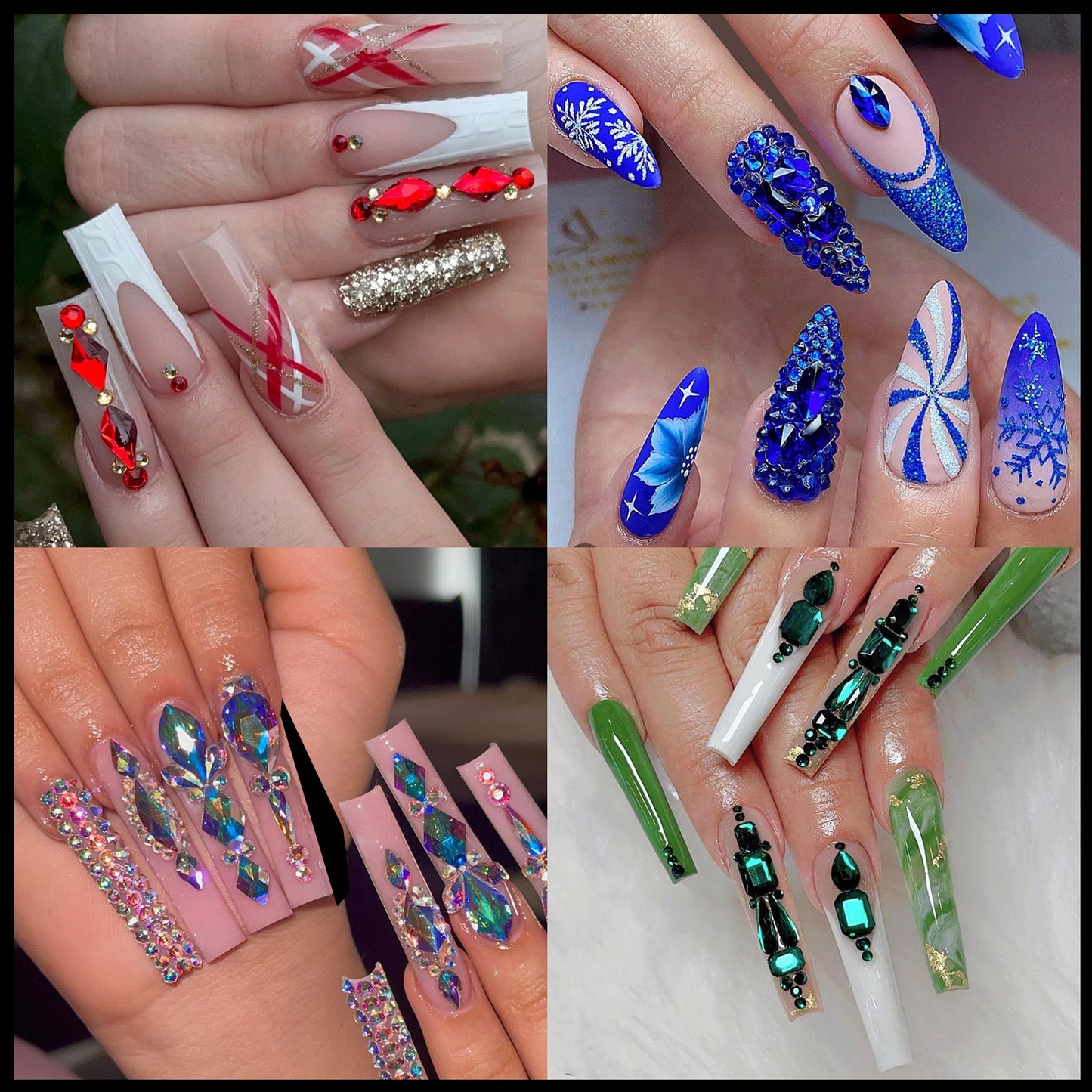 High Quality Bulk Multi-Size & Multi-Color Nail Art Rhinestones - Perfect for Professionals and DIY