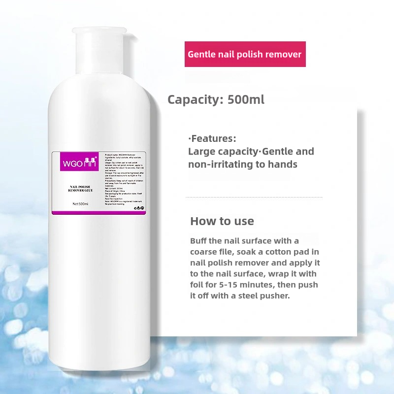 500ml Cleansing Gel Water & Nail Polish Remover & Cuticle Softener & Nail Cleanser & Brush Cleaning Water