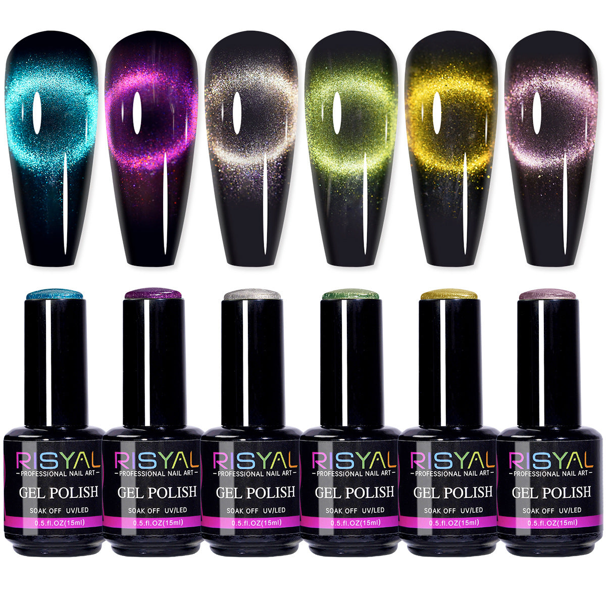 Cat Eye Gel Nail Polish Set 12 Colors