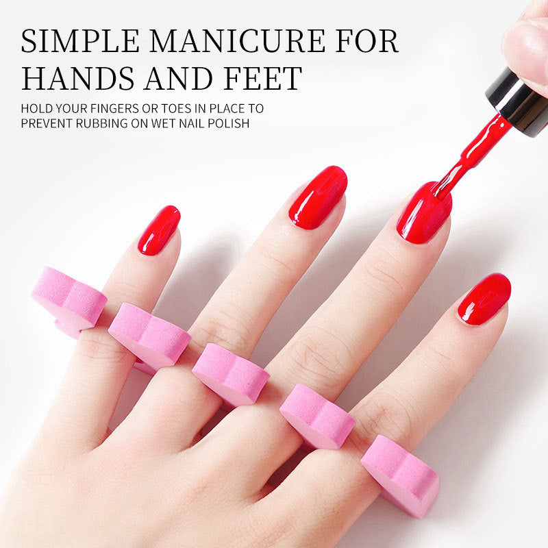 20pcs Soft Foam Sponge Toe Separators Finger Dividers Soft Sponge Finger Divider Spacer Nail Art Manicure Pedicure Tools