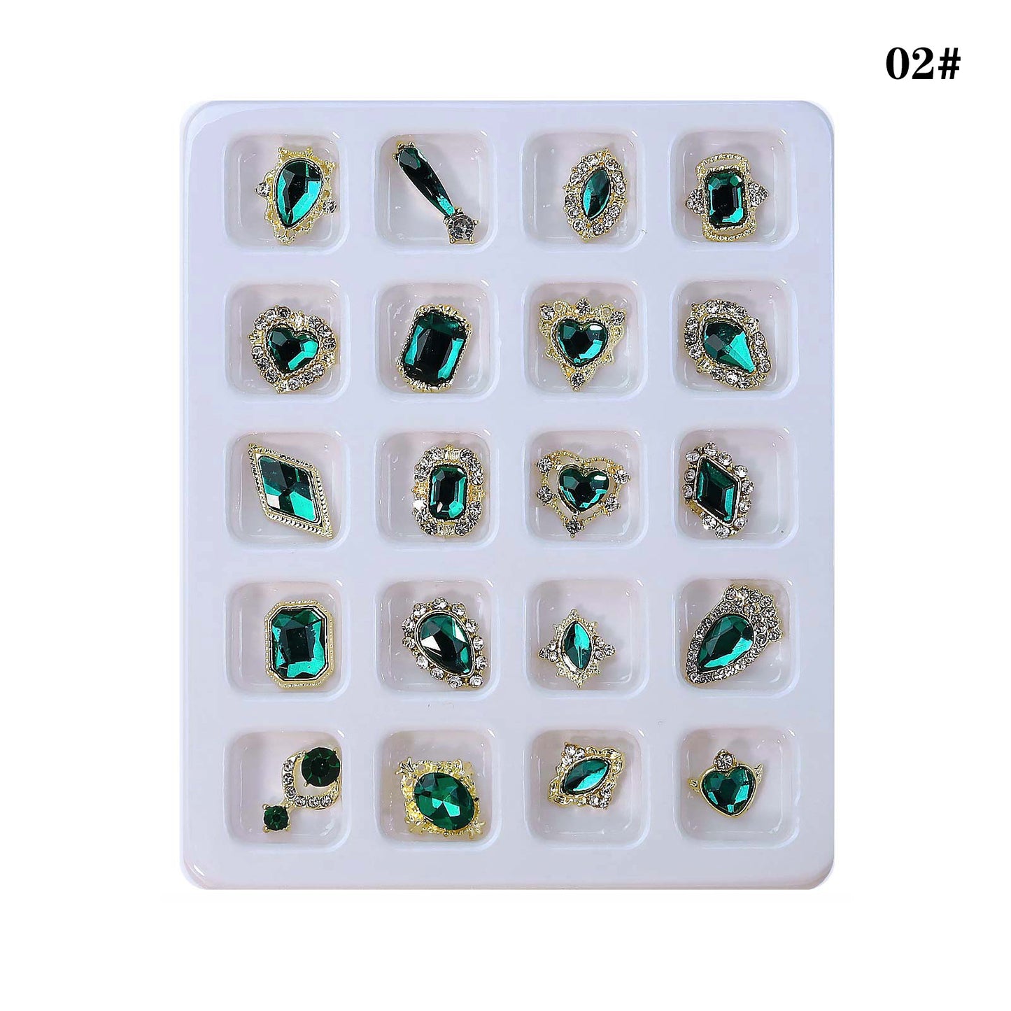 Luxury 3D Gems for Nails (12 Different Colors, 20 different gems for each color)