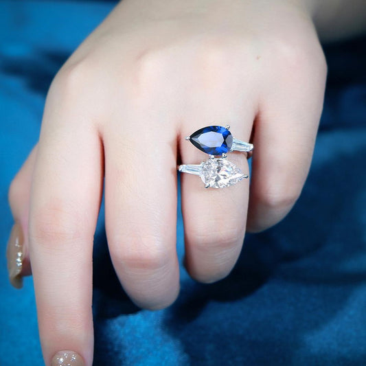 Snake-Shaped Sapphire Ring – Unique & Stylish