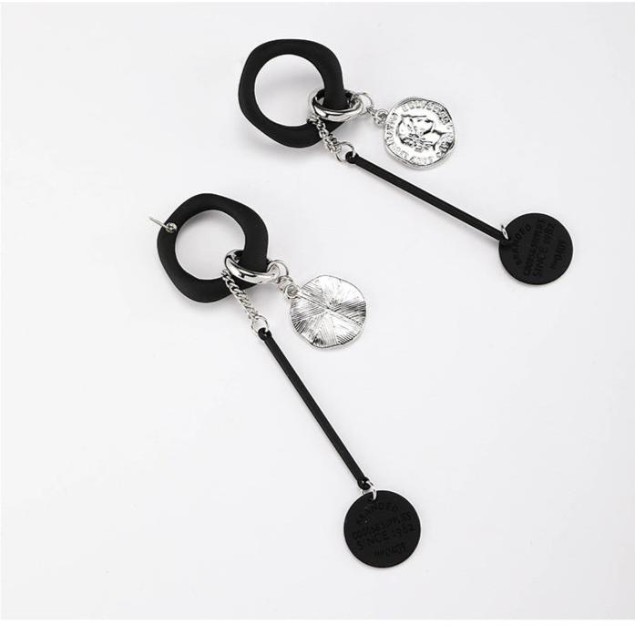 (Stainless)Vintage Geometric Circle Earrings