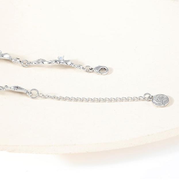 (Stainless)Whimsical Wave Charm Bracelet | Elegant Silver Craftsmanship