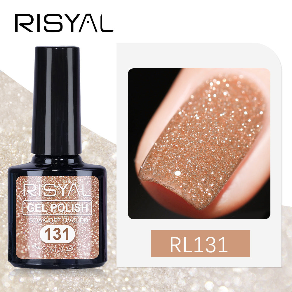 7.3ml Diamond Gel Nail Polish with 12 Different Color, Reflective Glitter Gel Polish, Sparkly Shiny Gel Nail Art Varnish Manicure Kit, Soak Off LED Lamp