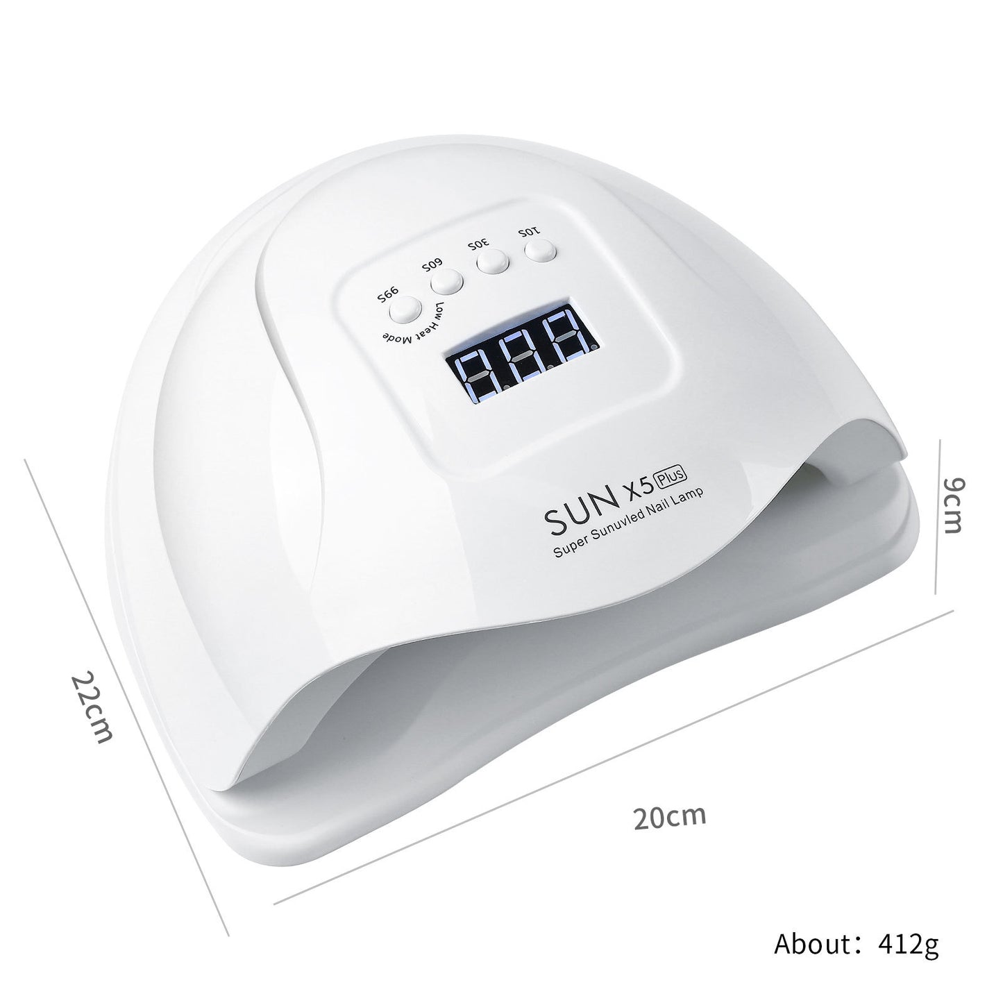 SUN x5plus 120W UV Nail Lamp, Professional LED Nail Lamp UV Light for Gel Polish Nails, Fast Drying Nail Dryer Nail Light with 4 Timers