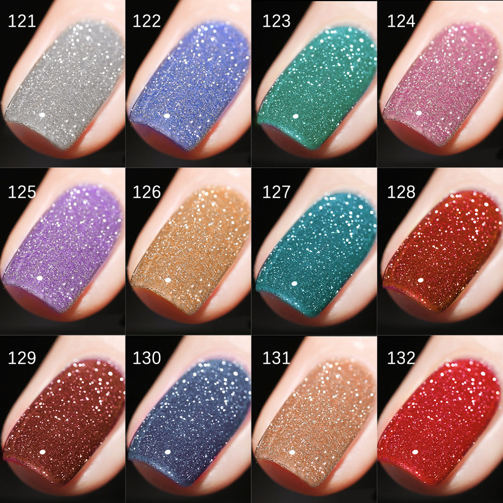 7.3ml Diamond Gel Nail Polish with 12 Different Color, Reflective Glitter Gel Polish, Sparkly Shiny Gel Nail Art Varnish Manicure Kit, Soak Off LED Lamp
