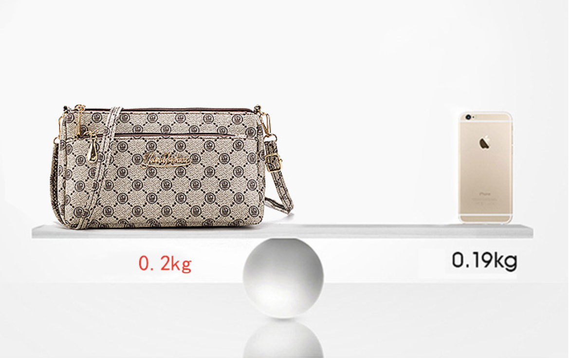 Printed Practical Multi-Layer Shoulder Bag