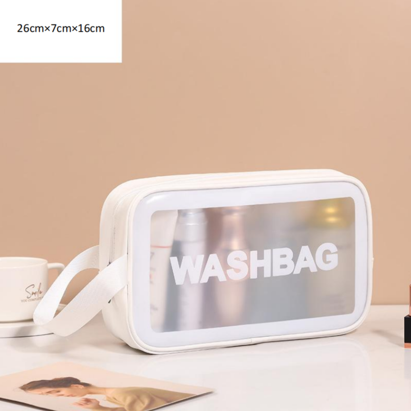 Classic Cosmetic Bags (3 different colors), PU Leather Clear Makeup Bag Travel Makeup Bag