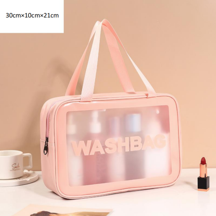 Classic Cosmetic Bags (3 different colors), PU Leather Clear Makeup Bag Travel Makeup Bag