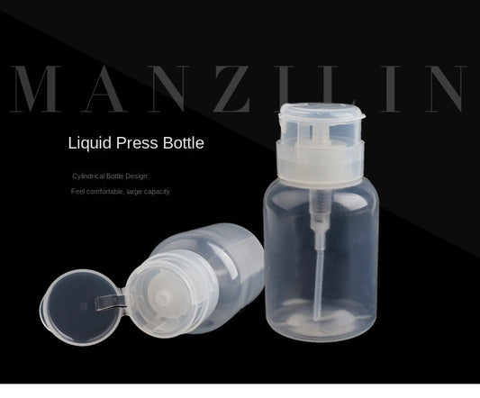 6.7 oz/200 ML Pump Dispenser Bottle Push Down Pump Dispenser Bottle for Nail Polish Remover Alcohol Makeup Remover Liquid